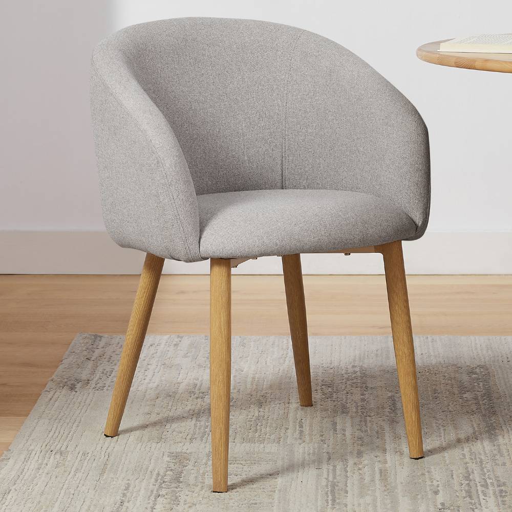 Polsterstuhl Esszimmer Ewarton mit Armlehnen im Skandi Design (2er Set)