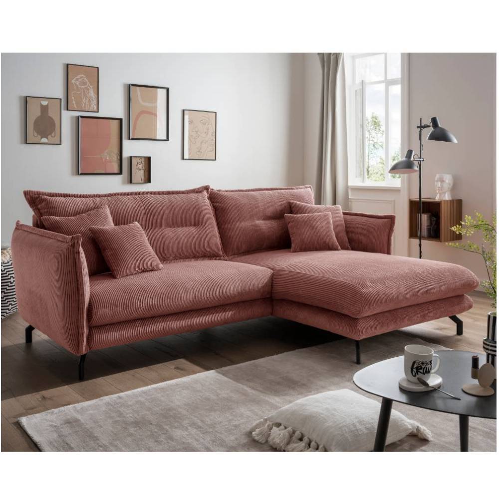 Ecksofa Cleverline aus Cord 255 cm breit