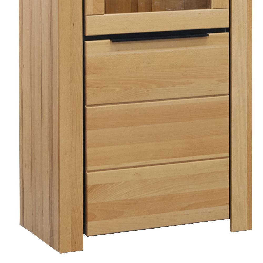 Stauraumvitrine Zella in modernem Design mit zwei Glasböden