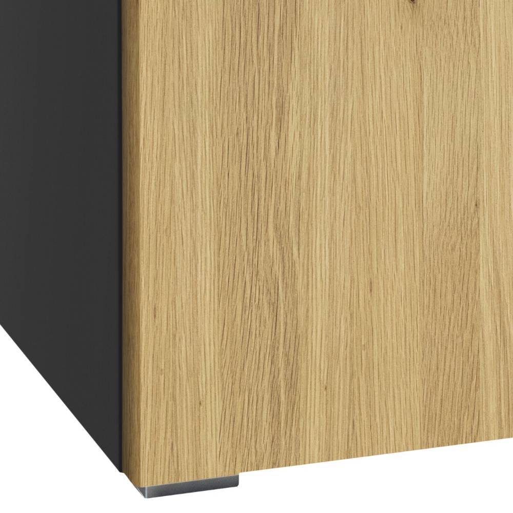 Schrank Latina in Eiche hell und Anthrazit
