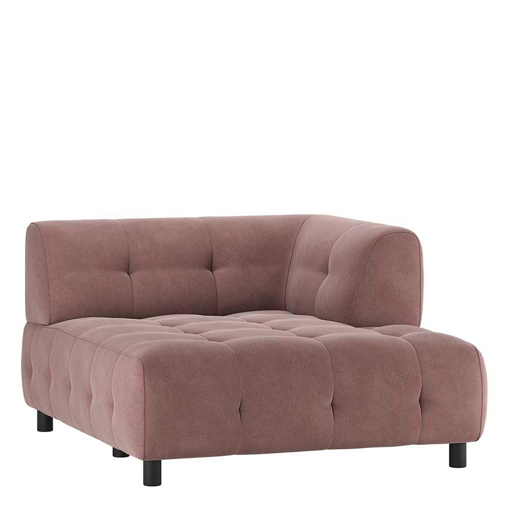 Couch Element rechts Petrolina in Mauve aus Webstoff