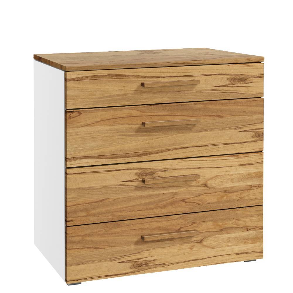 Schlafzimmer Kommode Salva in Wildbuchefarben und Weiß