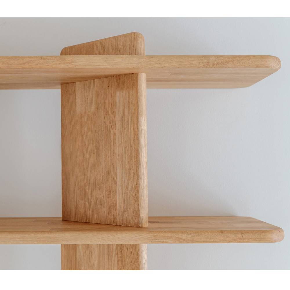 Wandhängeregal Temuco aus Eiche Massivholz im Skandi Design