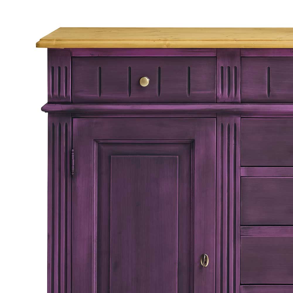 Sideboard Pigaro in Violett aus Fichte massiv