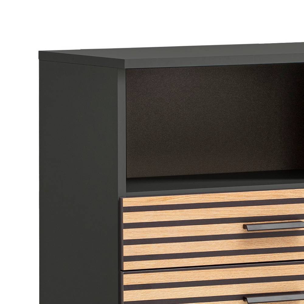 Bad Midischrank Bennus mit zwei Schubladen und einem offenen Fach