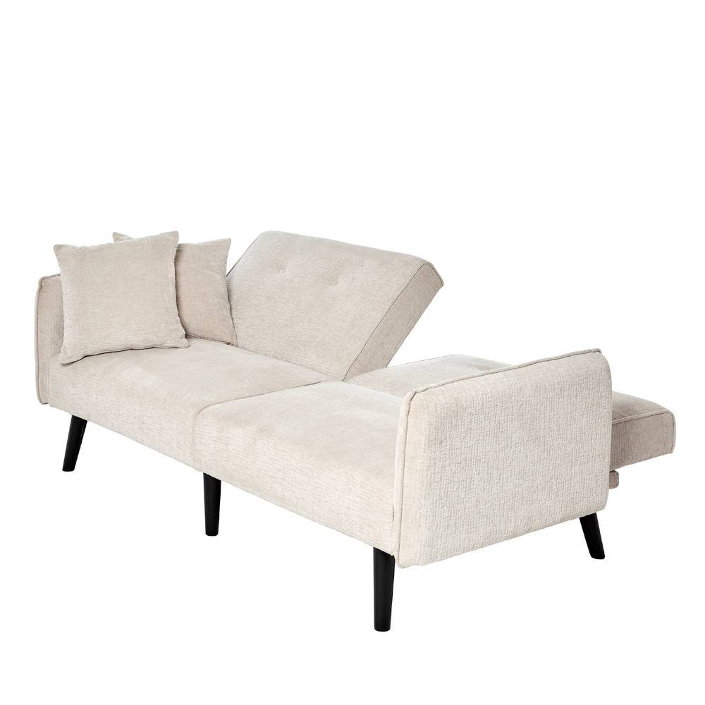Schlafsofa Izmara aus Boucle Stoff in Champagner