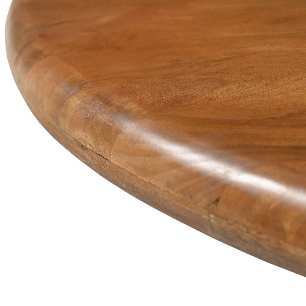 Tisch Massivholz rund Bertylan 130 cm breit und 76 cm hoch