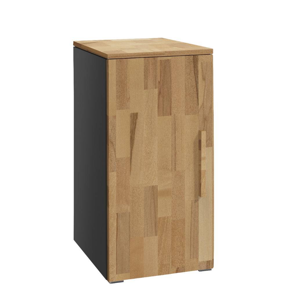Beistellschrank Kerfou in Kernbuchefarben und Anthrazit