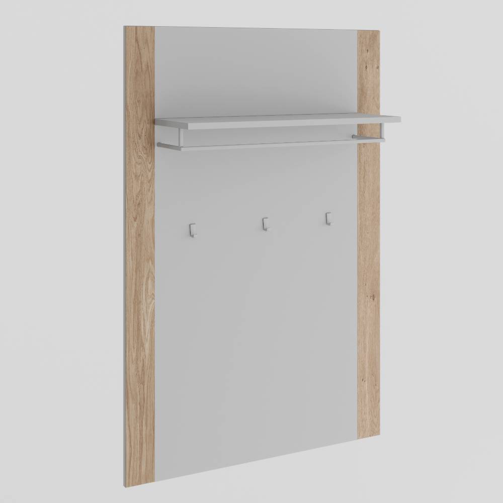 Wandgarderobe Fortlanda mit 3 Kleiderhaken 120 cm hoch