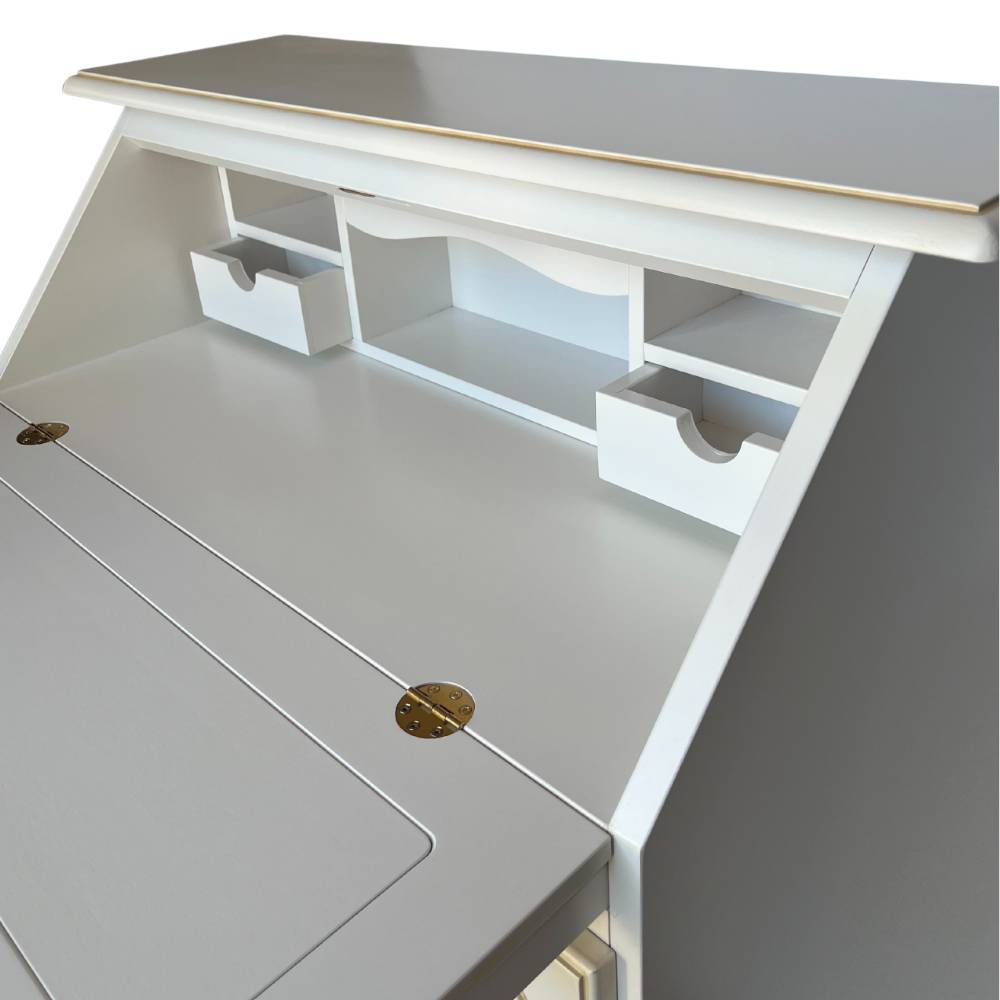 Sekretär Ewana in Antikweiß 102 cm hoch - 84 cm breit