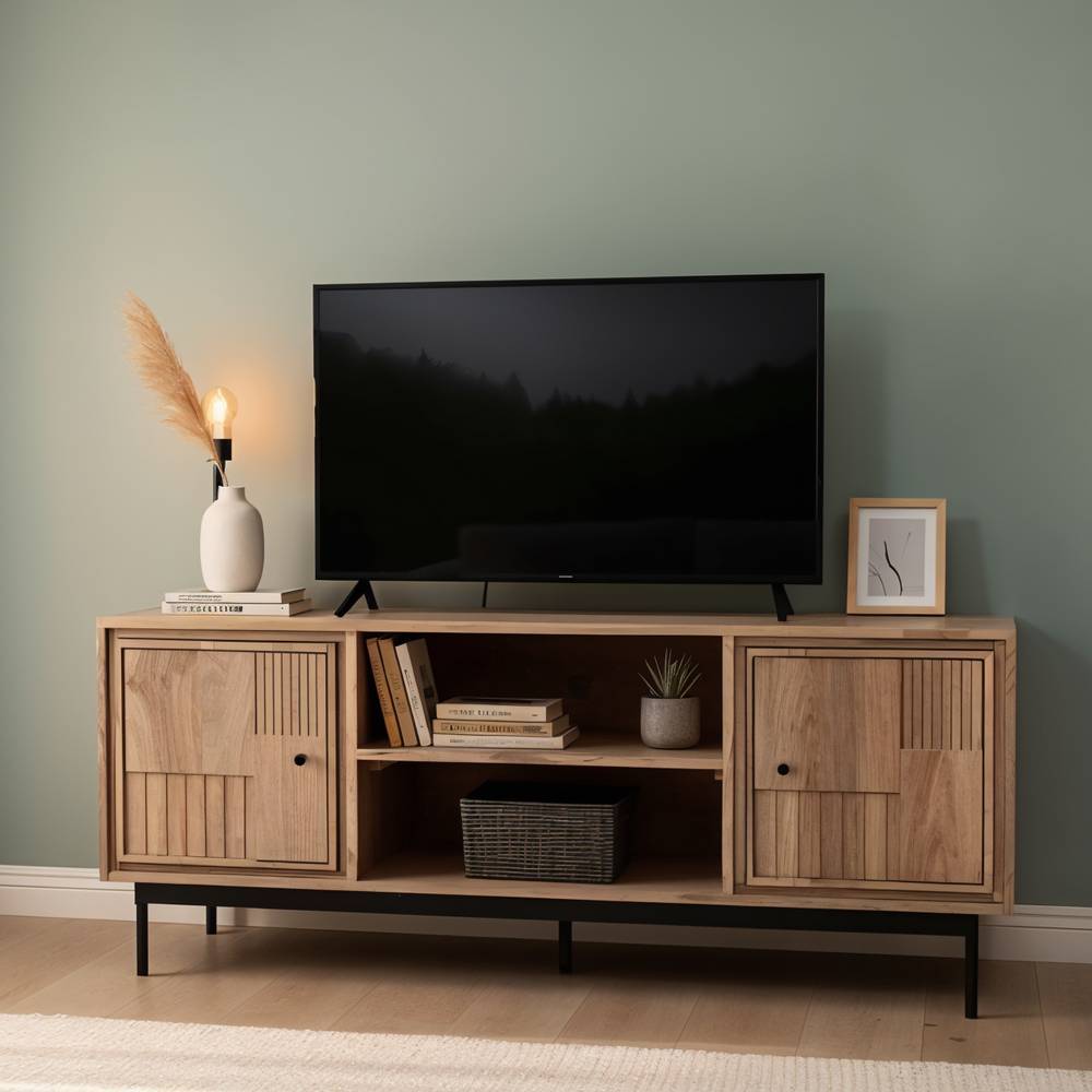 TV Lowboard Diaria aus Mangobaum Massivholz 130 cm breit