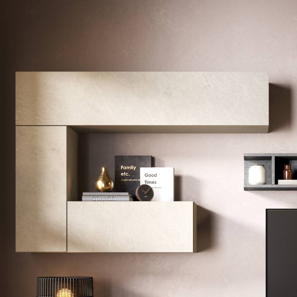 Anbauwand Bregina in modernem Design 260 cm breit (siebenteilig)
