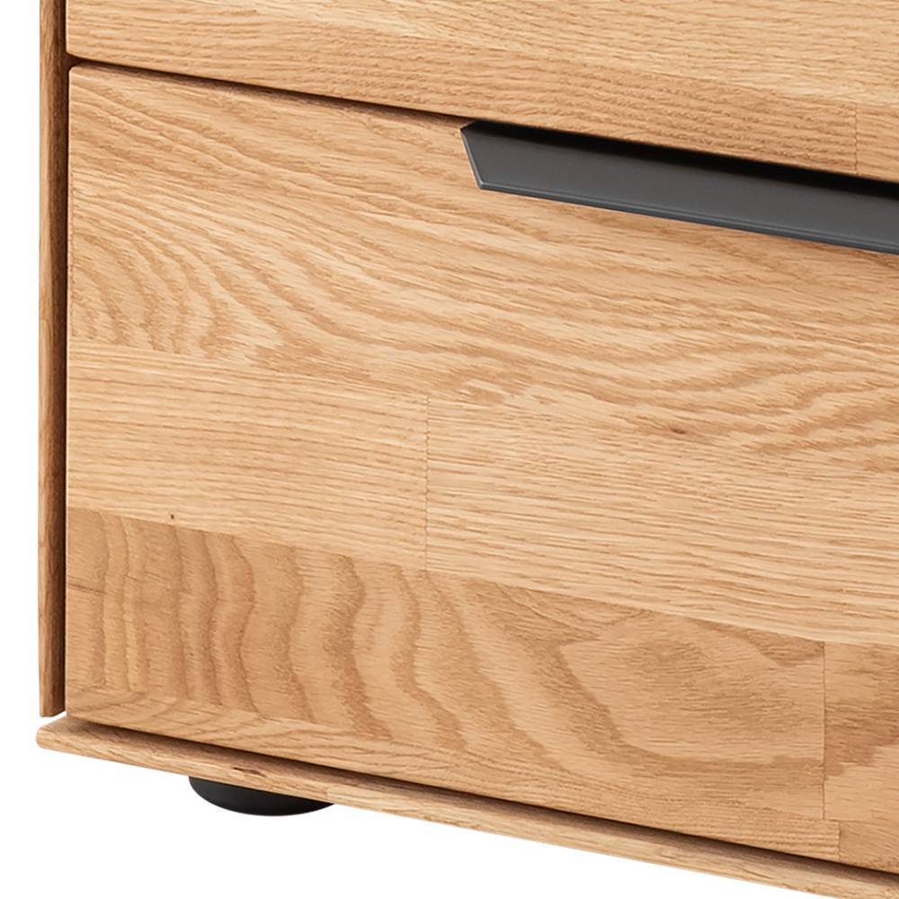 Schubladenkommode Argeta aus Wildeiche Massivholz 103 cm hoch
