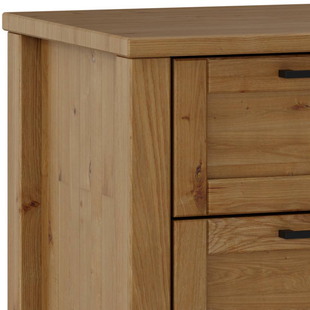 Nachtkommode Vally aus Wildeiche Massivholz 47 cm hoch