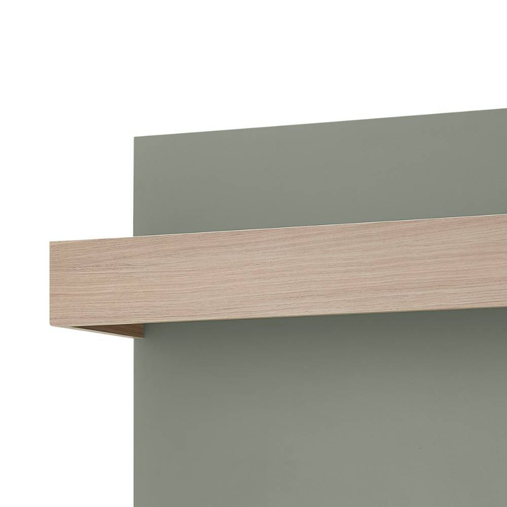 Wandgarderobe Ulfava in Graugrün melaminbeschichtet