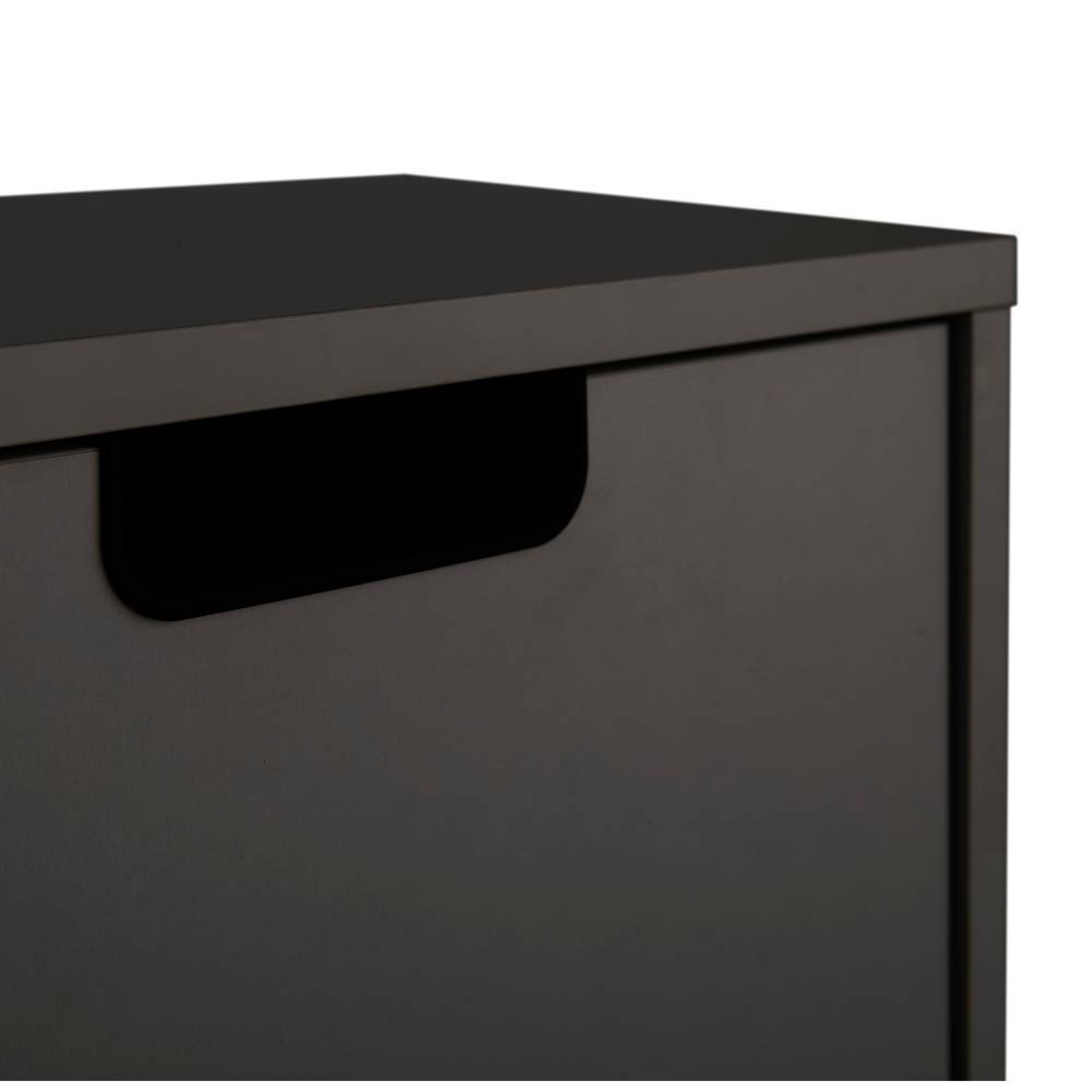 Schuhschrank Enija in Schwarz matt und Paneeloptik