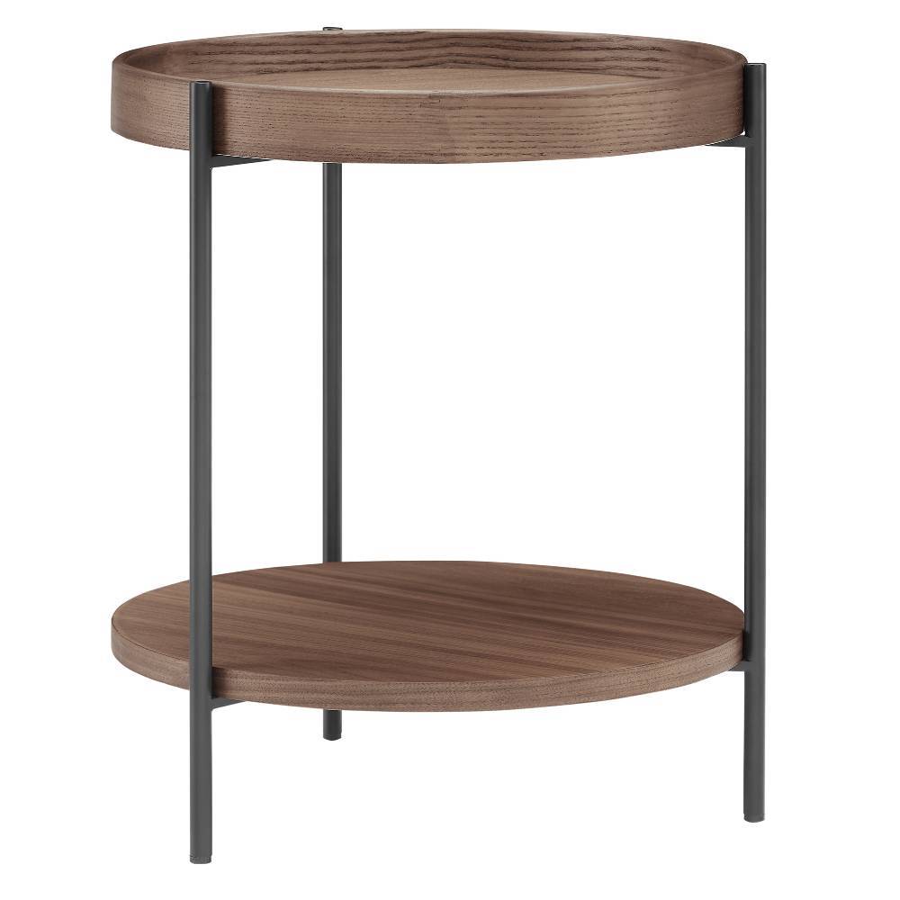 Beistelltisch Sofa Dacura in runder Form echtholzfurniert