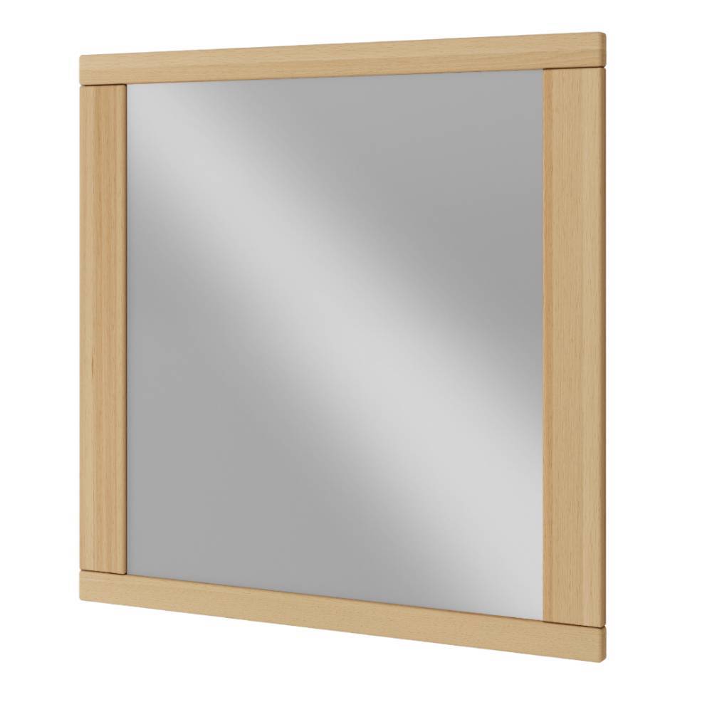 Wandspiegel Zella in quadratischer Form - Kernbuchefarben