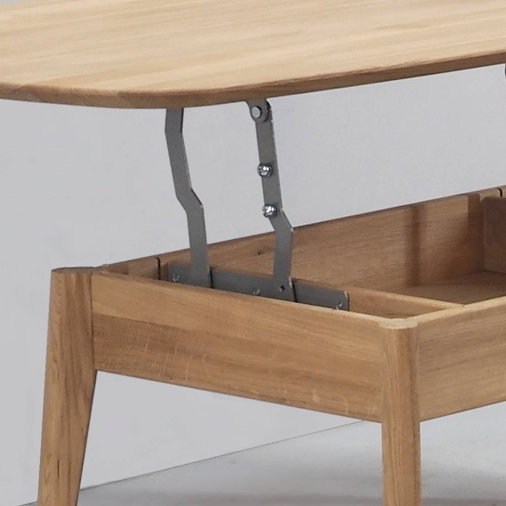 Couchtisch Stilisto aus Eiche Massivholz mit Schweizer Kante