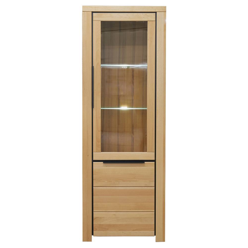 Stauraumvitrine Zella in modernem Design mit zwei Glasböden