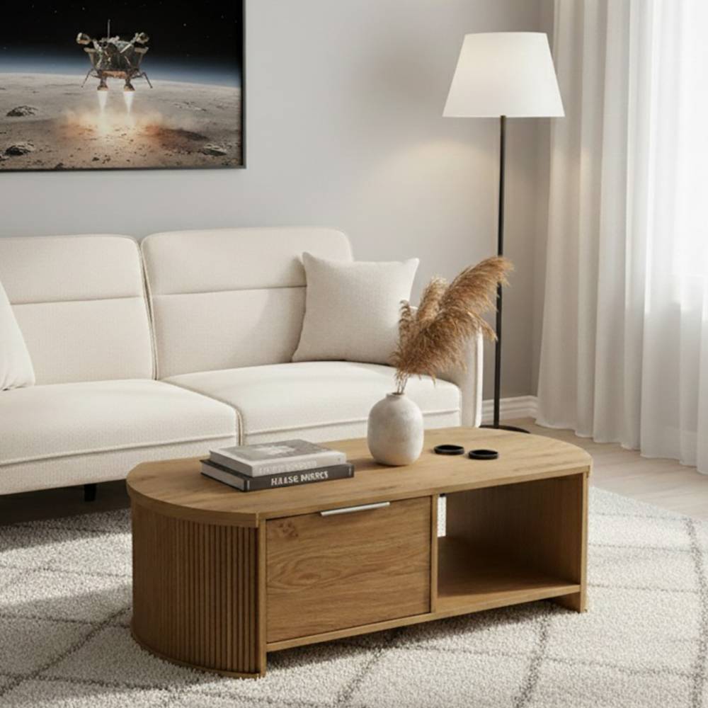 Couchtisch Baldaniel in modernem Design mit einer Schublade