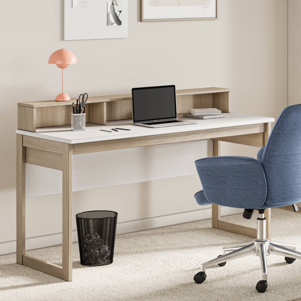 Arbeitszimmermöbel Set Labrassa dreiteilig im Skandi Design (dreiteilig)