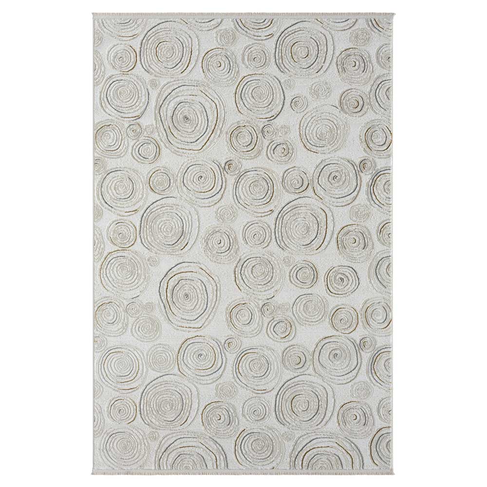 Moderner Struktur Teppich Vernazza in Cremefarben und Beige