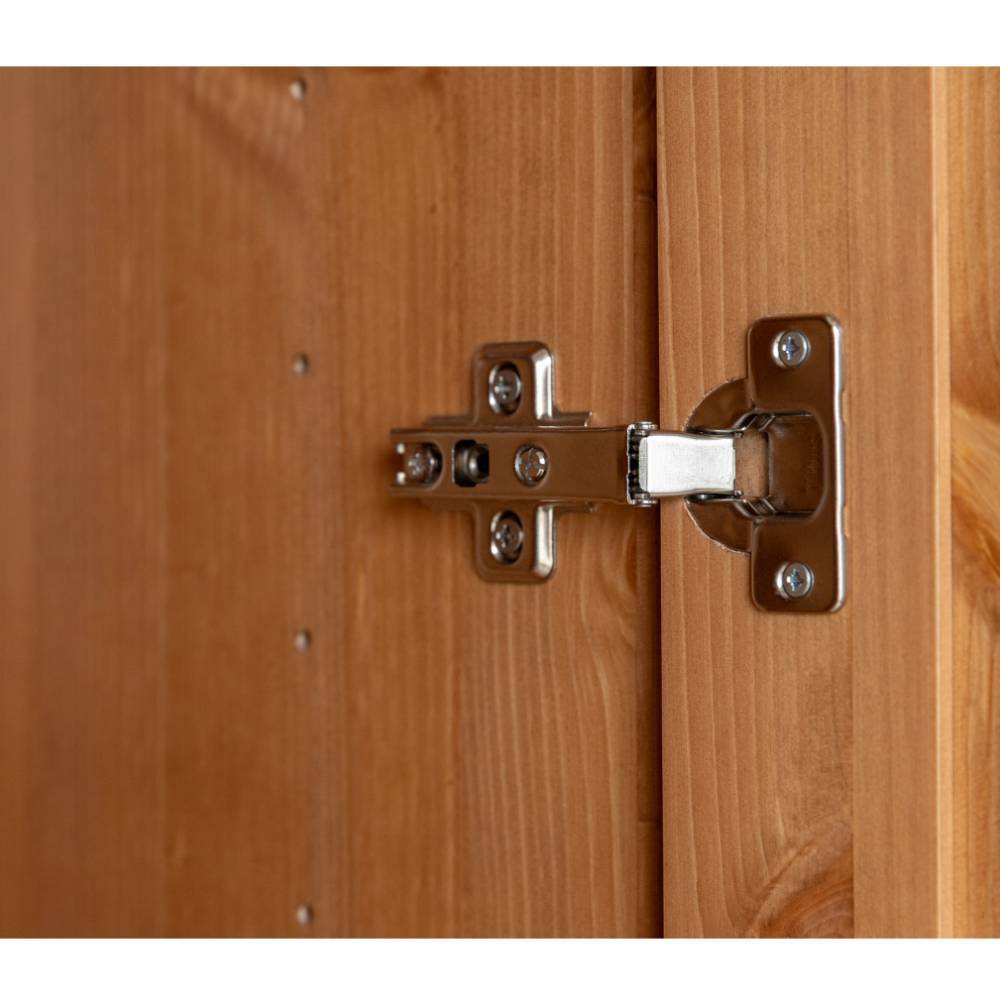 Kleiderschrank Massivholz Juwan aus Kiefer Massivholz in Eichefarben
