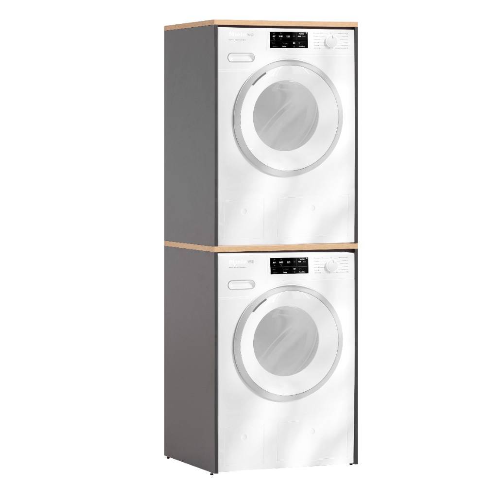 Waschmaschinenumbau Savasso in Anthrazit und modernem Design (zweiteilig)