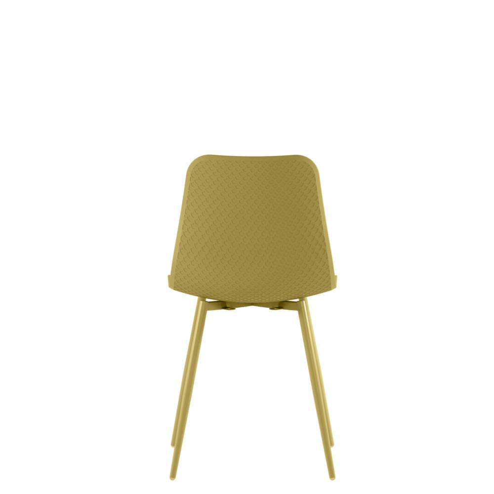 Stuhl Esszimmer Clienti in Senfgelb 45 cm Sitzhöhe (4er Set)