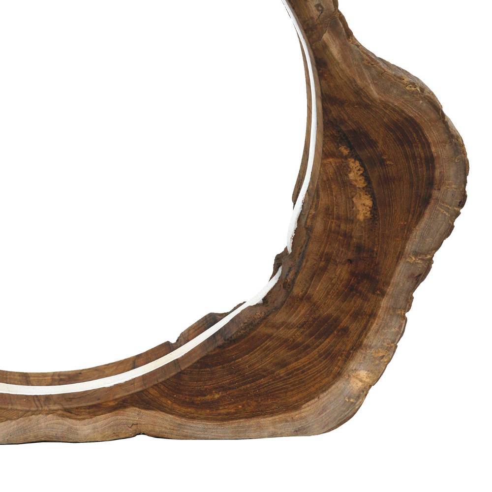 Massivholz Tischleuchte Hadaoi 49 cm hoch im rustikalen Stil