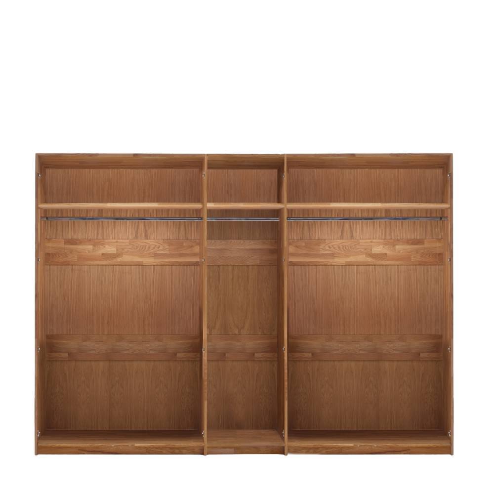 Massivholz Kleiderschrank groß Snoba aus Wildeiche Massivholz mit Drehtüren