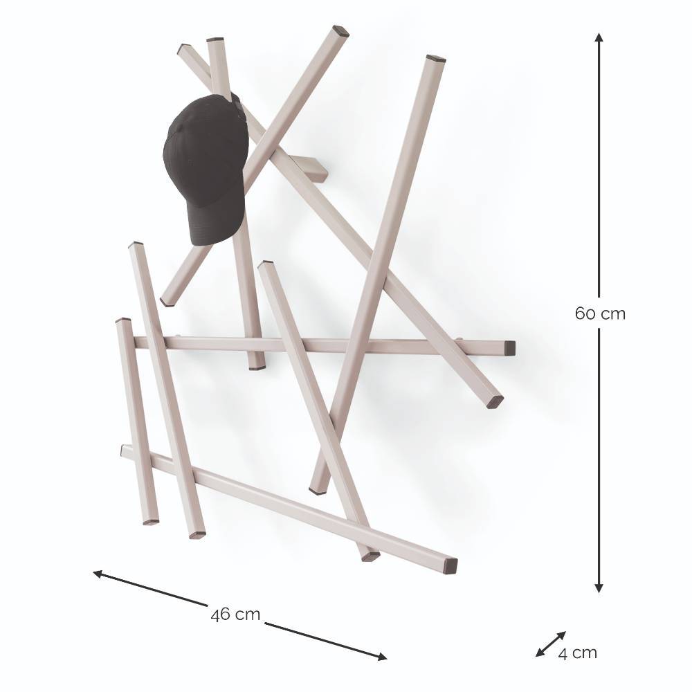 Metall Garderobe Piaza in Taupe aus Stahl