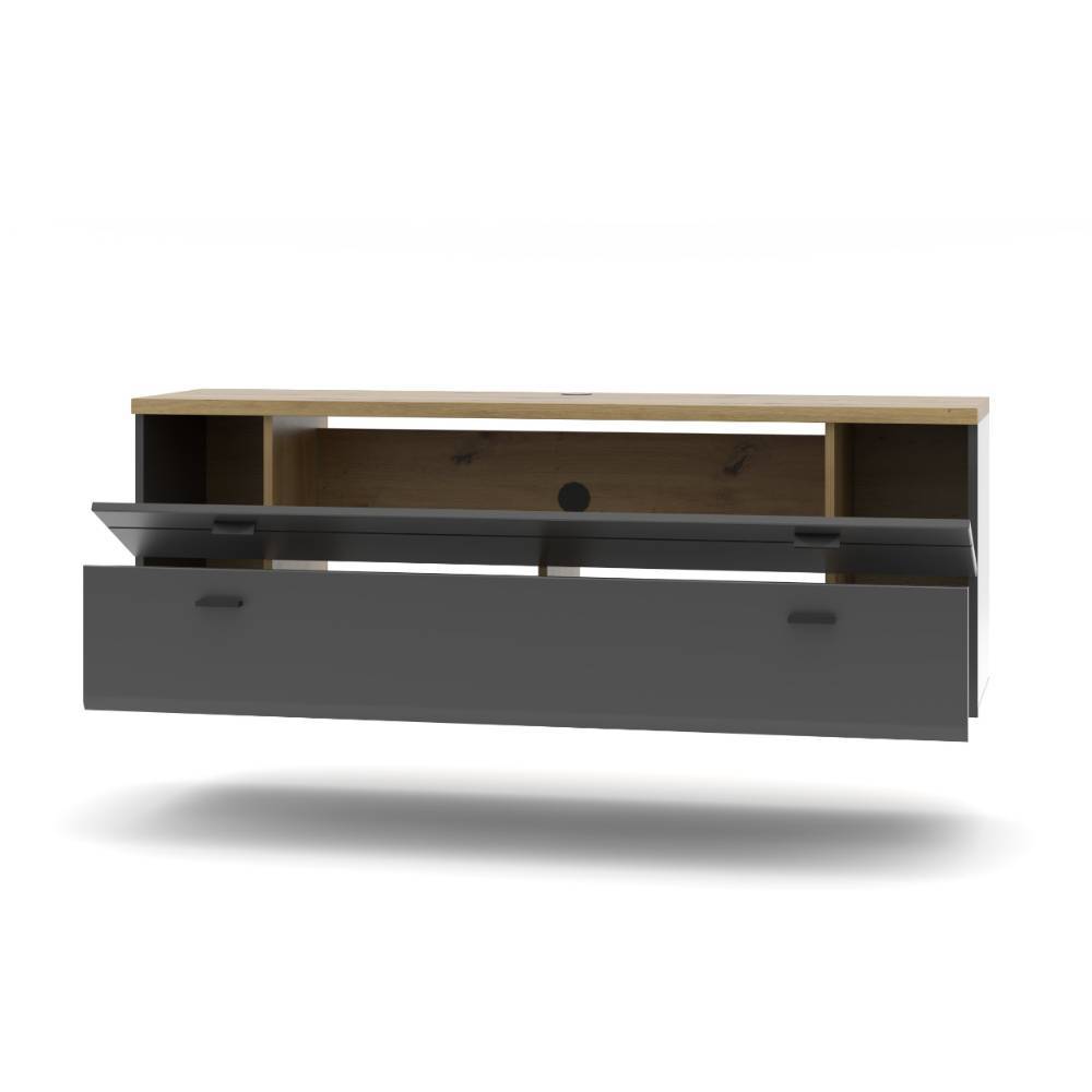 TV Schrank Yarisis für die Wandmontage in Dunkelgrau