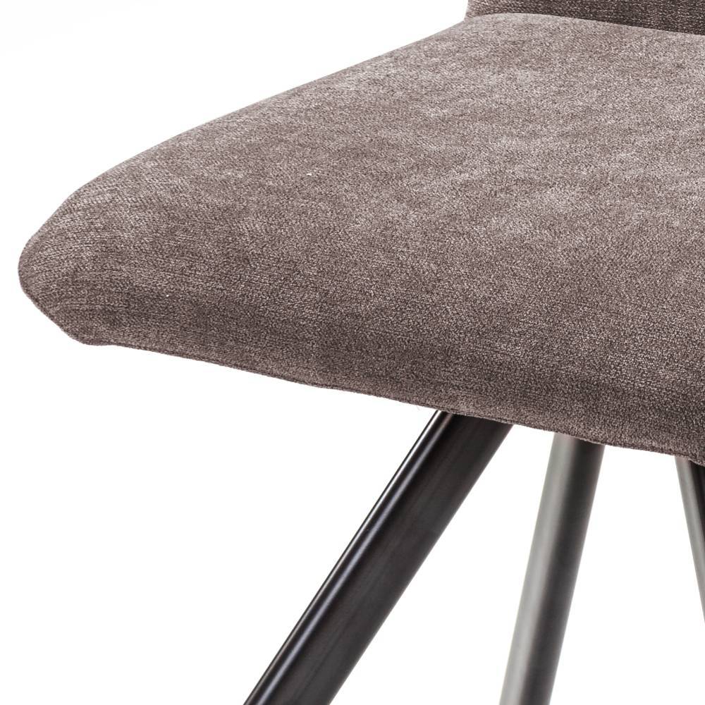 Esszimmerstuhl Waykiko aus Webstoff mit aufwendigen Steppungen (2er Set)