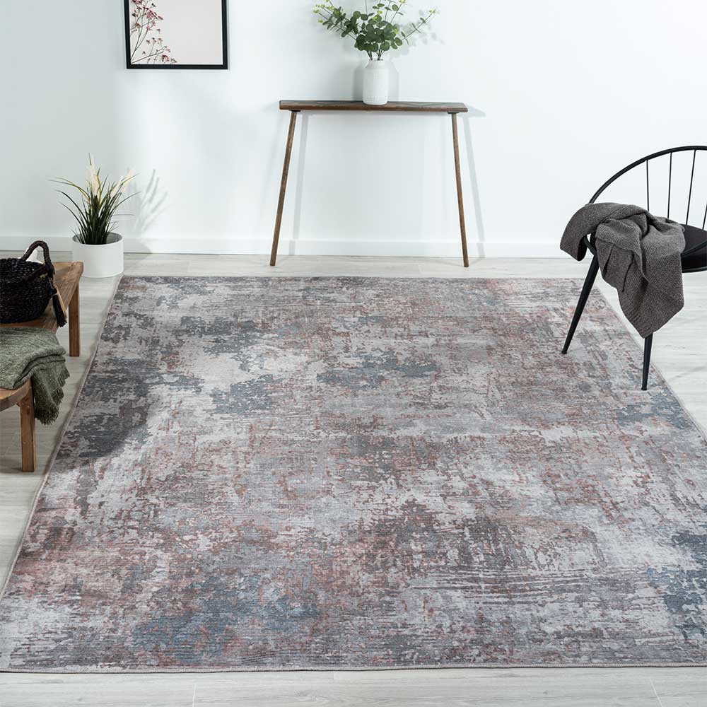 Teppich Blau Terracotta Sirius - Kurzflor in modernem Design
