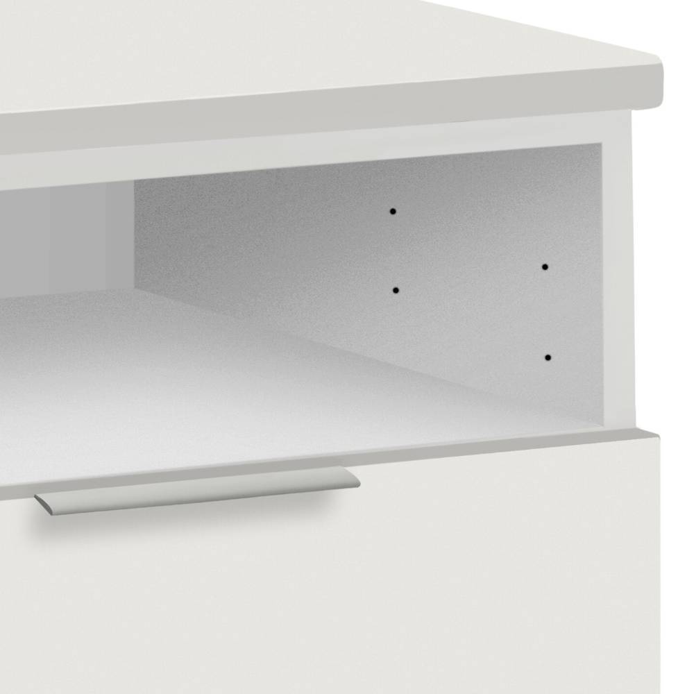 TV Lowboard Fina in Weiß mit vier Schubladen