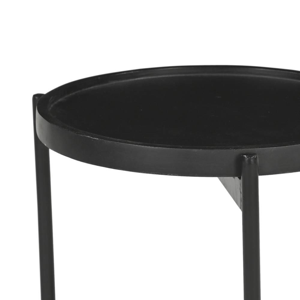 Zweisatztisch Rasmuss in Schwarz mit Dreifußgestell (zweiteilig)