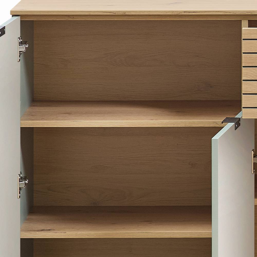Sideboard Ilitalcon in Graugrün und Wildeichefarben