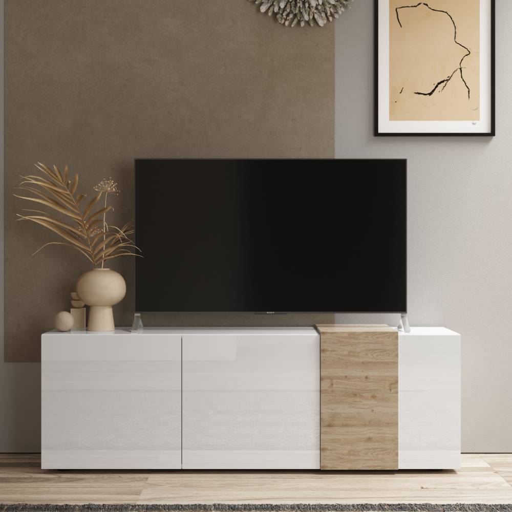 TV Lowboard Eight in Weiß Hochglanz 181 cm breit