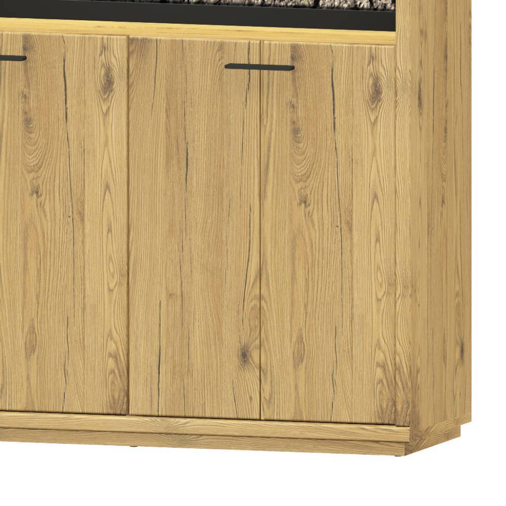 Highboard Ostoro in Wildeiche Bianco und modernem Design