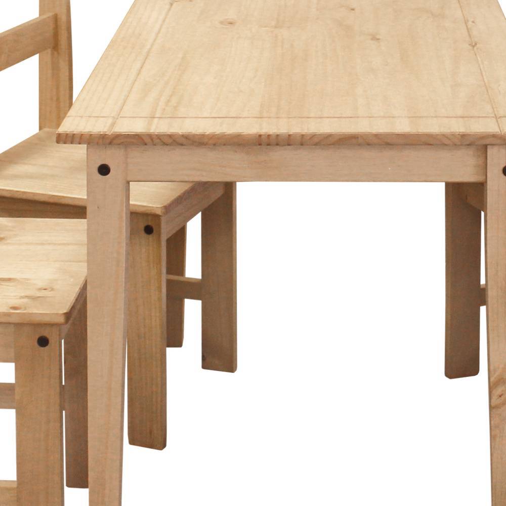 Essgruppe Eusebia aus Kiefer Massivholz mit vier Sitzplätzen (fünfteilig)