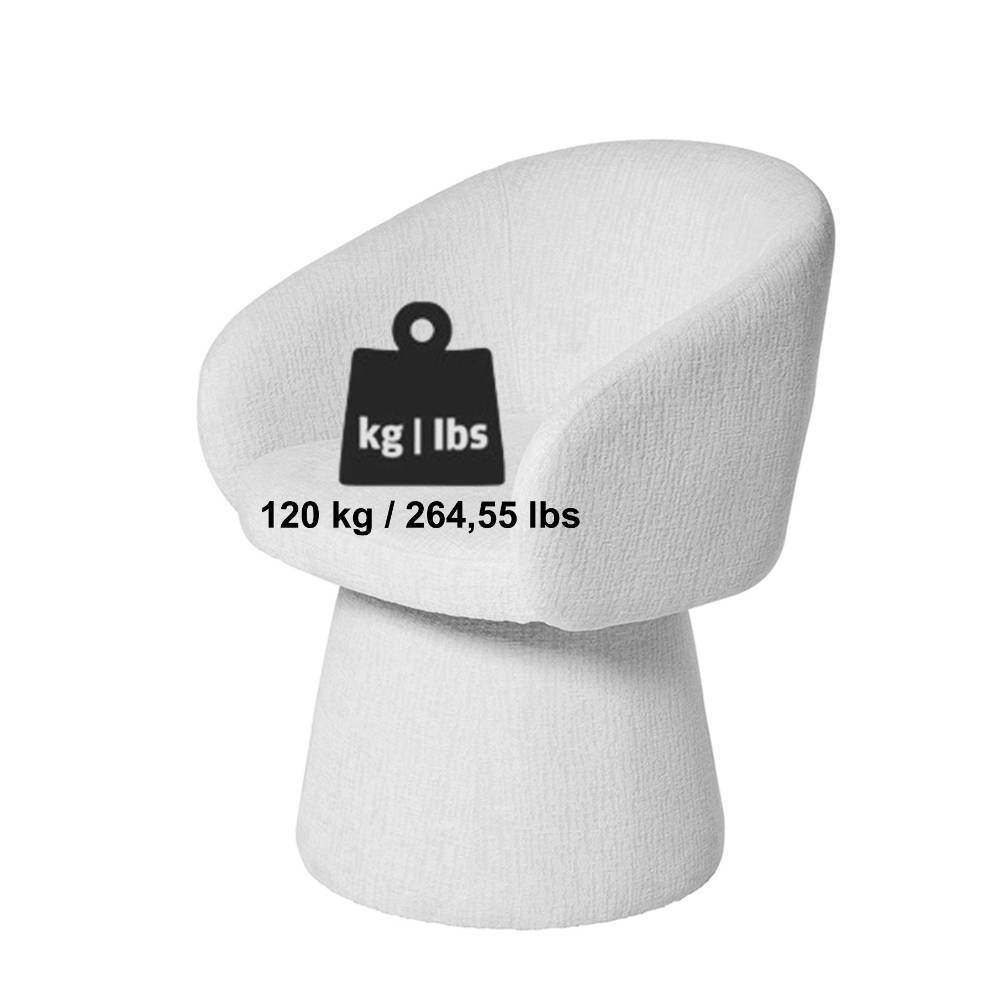 Polstersessel Siontina aus Boucle Stoff in Grau
