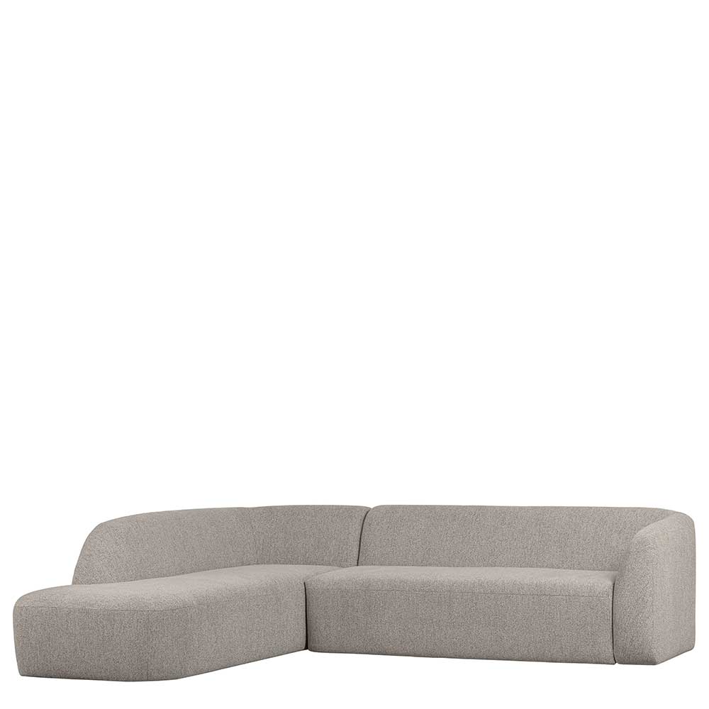 Offwhite Chenille Ecksofa Peggy 274 cm breit und 225 cm tief