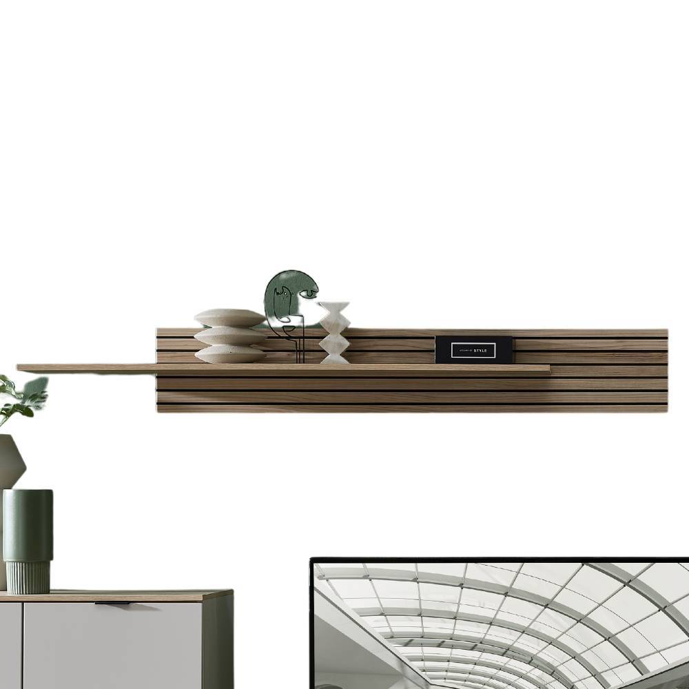 Wohnzimmer Anbauwand Jasefiana mit LED Beleuchtung 324 cm breit (sechsteilig)