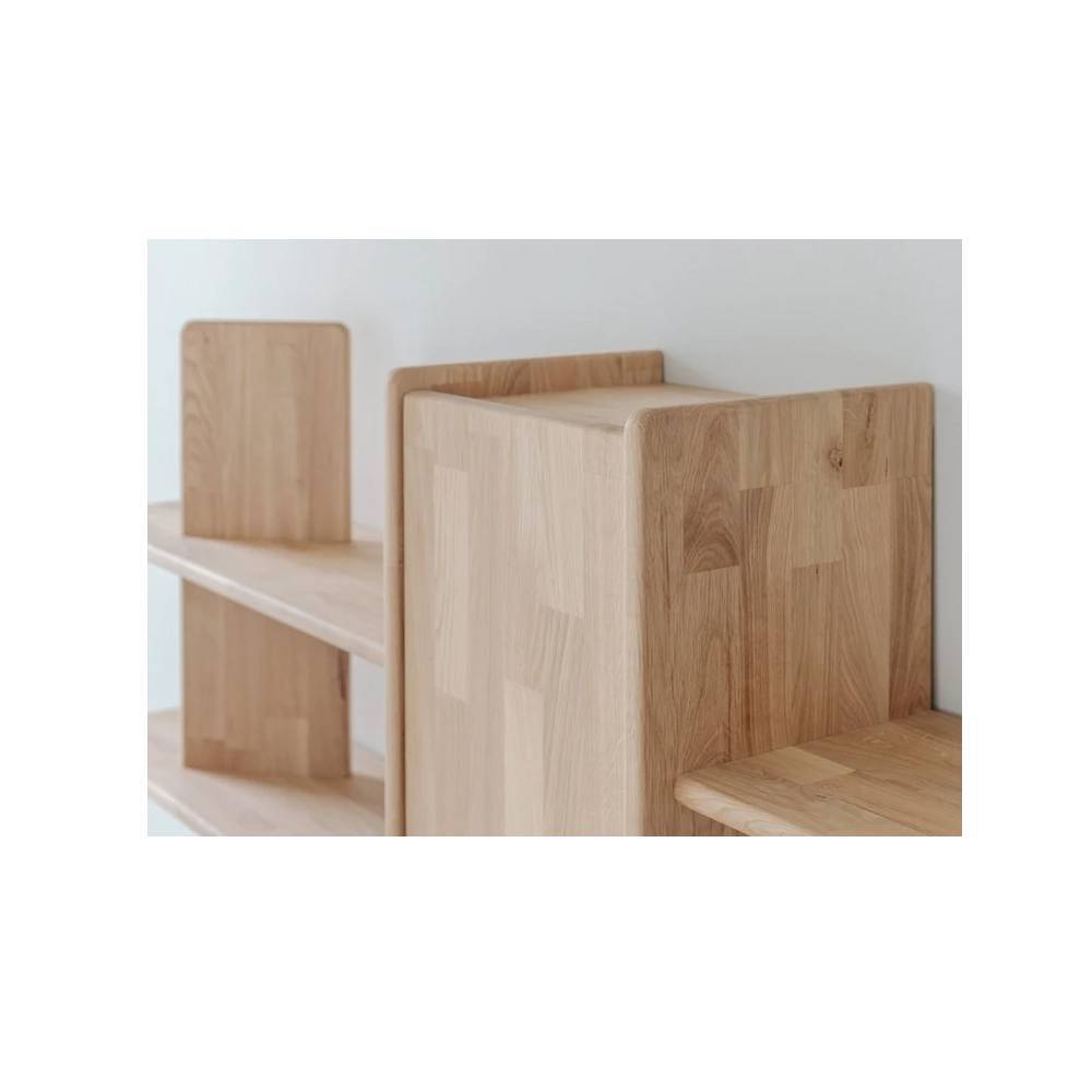 Skandi Design Regal Castlon aus Eiche Massivholz gebleicht