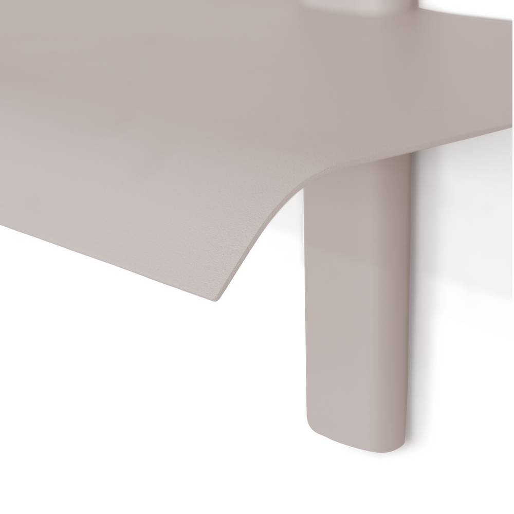 Wand Regal Giuliano in Taupe pulverbeschichtet 28 cm breit