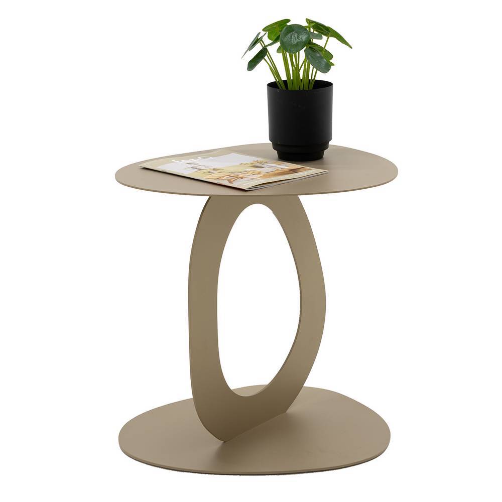 Metall Beistelltisch Zegovin in organischer Form und modernem Design