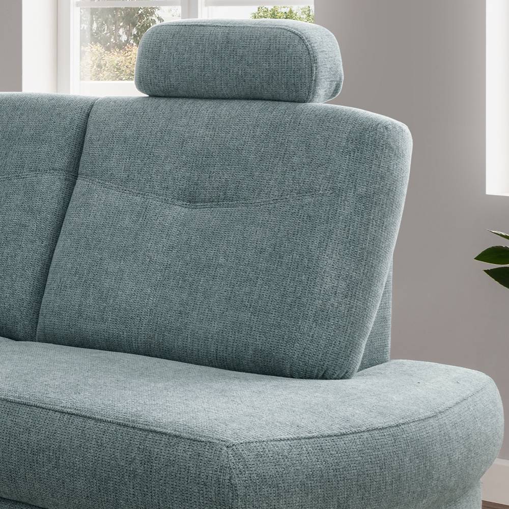 Ecksofa Durantus mit Schlaffunktion in Mintgrün