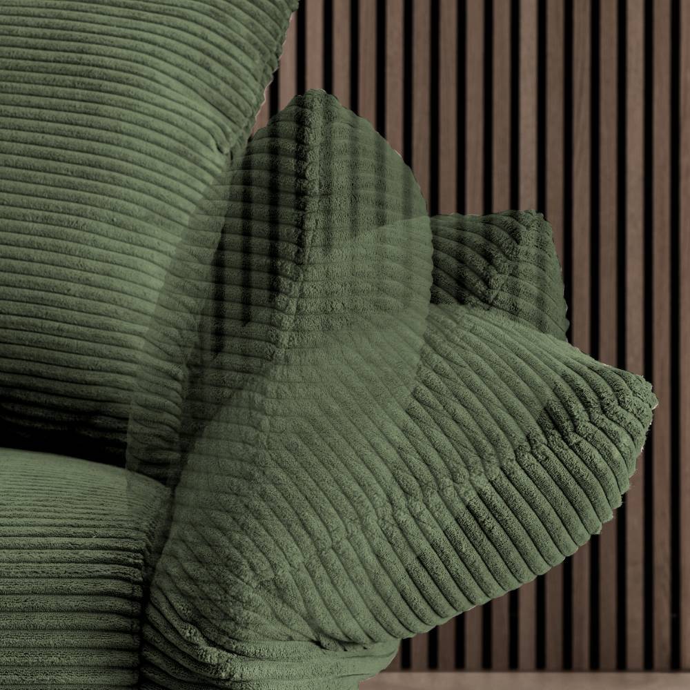 Zweisitzer Sofa Banda aus Cord in Dunkelgrün